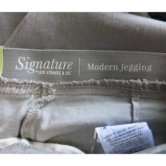 SIGNATURE LEVIS *NWT* Modern Ankle Jegging Size 4 Elastic Waist Mid Rise Gray - Picture 7 of 10